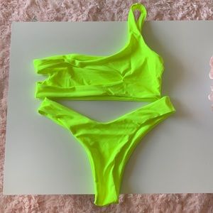 Bright Yellow 1 Strap ZAFUL Bikini